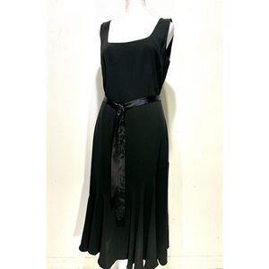 Lauren Ralph lauren dress Y2K flare waistband festive wedding guest women 8